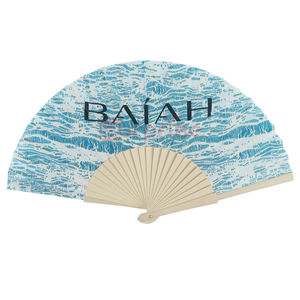 थोक 23 सेमी पोर्टेबल लकड़ी के प्रशंसकों के लिए लकड़ी के तह हाथ प्रशंसक शादी के उपहार - Product Image 3