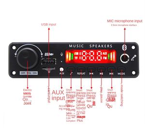 Módulo Amplificador DIY con Decodificador de Audio MP3 DC12V, Pantalla a Color de 2 * 25W con Grabación, <span class=keywords><strong>Radio</strong></span> FM para Llamadas - Product Image 5