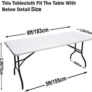 Premium Quality Customizable 96% Polyester 4%Spandex Luxury Stretch Cover Rectangular Plain Dyed <b>Tablecloths</b> OEM ODM Available - Product Image 4