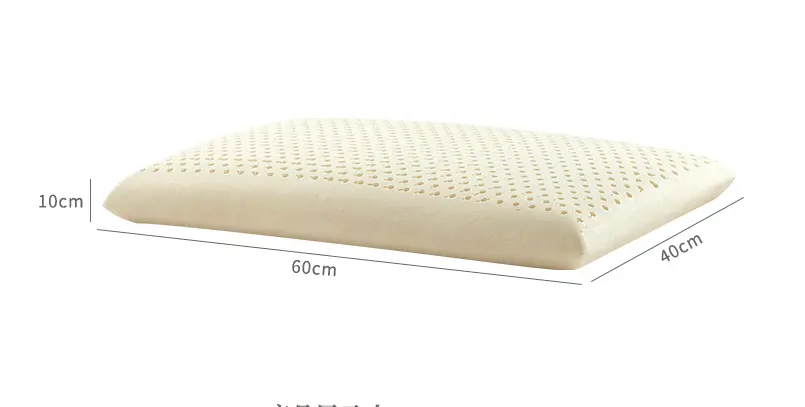 Almohada de látex natural puro elástico transpirable de alta calidad al por mayor de fábrica