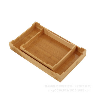 Plateau à thé en bambou, plateau de service en bois massif pour collations et desserts, style japonais, petite et grande taille - Product Image 5