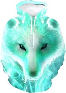 Ingrosso Fitspi Design divertente lupo stampa 3D felpe Unisex Pullover da uomo felpe Casual da donna - Product Image 3