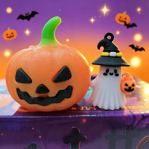 Juego de Juguetes Blandos de Calabaza de Halloween al por Mayor, Figuras Mini Aleatorias, Juguetes Antiestrés de Rebote Lento, Juguetes Sensoriales para Fiestas de Halloween - Product Image 2