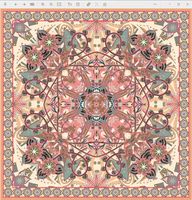 Tapis de jeu de mahjong américain élégant rose équestre - Bordure ornée de chaînes dorées et de pompons, avec dos antidérapant en caoutchouc