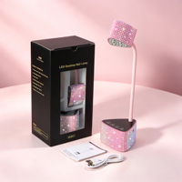 Lampu Kuku UV Portabel Tanpa Kabel Diamond untuk Kuku Gel 18W Pengering Kuku UV LED Isi Ulang dengan Sensor Otomatis untuk Salon & Rumah