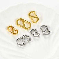Lot de 4 fermoirs mousquetons en acier inoxydable à double ouverture pour bracelet, connecteurs de perles, idéal pour la fabrication de bijoux DIY