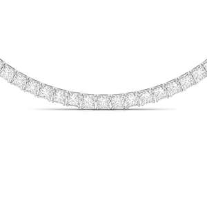 Collar de tenis con diamantes cultivados en laboratorio de corte princesa en oro, joyería fina elegante y de lujo certificada, clásico brillante para mujer - Product Image 3