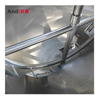 Réservoir d'agitation Bouilloire à enveloppe inclinable avec mélangeur Marmite Produit chaud Argent Personnalisé Fourni Viet Nam Automatique