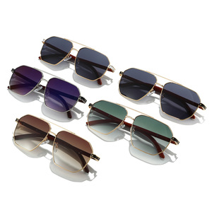 Lunettes de soleil de luxe unisexes, nouvelle collection, monture carrée classique rétro, verres PC UV400 de haute qualité, vente en gros personnalisée - Product Image 6