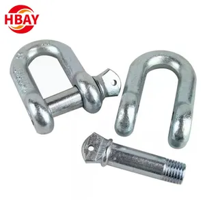 G210 US Type Screw Pin lifting 3/4 D-ring Shackle Carbon Steel Forged Anchor Chain Marine Dee Shackle d 210 Shackle