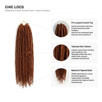 Extension per Capelli Sintetici di Alta Qualità, Dreadlock Sottili Naturali, Trecce all'Uncinetto Chic Locs per Donne di Colore, Vendita all'Ingrosso Professionale