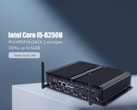 Mini PC Industrial sin Ventilador con 5 Puertos COM, I5-8250U, 2*DDR4 hasta 64G, Win10/11, 2 LAN, SSD