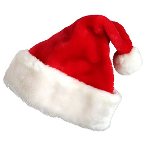 Chapeau de Noël pour adultes, garçons et filles, enfants, en peluche épaisse, Père Noël, tissu non tissé, cadeau, décorations de Noël - Product Image 5