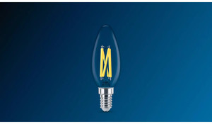 Bombilla LED para Lámparas de Araña, Tipo Vela, <span class=keywords><strong>E27</strong></span>, 3.4W, Equivalente a <span class=keywords><strong>40W</strong></span>, Luz Cálida, Cristal Transparente, Punta Curvada, para Uso en Almacenes, 929001140409 - Product Image 3