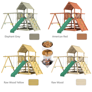 Juego de Columpios Creativo para Niños, Equipo de Juegos al Aire Libre para Jardín, Parque <span class=keywords><strong>Infantil</strong></span> de Madera, Columpios de Madera para Niños - Product Image 5