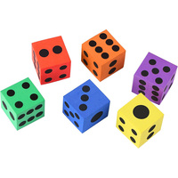 Dés en mousse EVA écologiques personnalisables avec logo, forme stable, rangement facile, pour jeux de table éducatifs intérieurs pour enfants