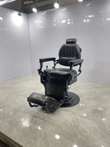 Fauteuil de barbier vintage haut de gamme, professionnel, hydraulique, pivotant, pour salon de coiffure - Product Image 3