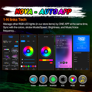 Lốp phụ kiện Nova ứng dụng Tự động kiểm soát màu sắc thay đổi phanh tín hiệu lần lượt RGB 15.5 inch LED bánh xe ánh sáng - Product Image 4