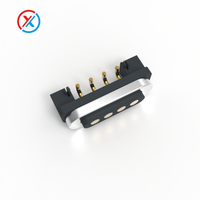 Vente d'usine Connecteur magnétique 4 broches à 90 degrés pour chargeur, connecteur magnétique Pogo Pin