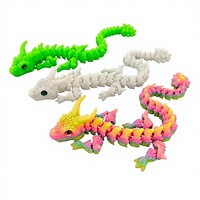 Nouveauté transfrontalière en impression 3D : Jouets recommandés pour la maternité, Dragon écailleux à yeux simulés adorables, en verre artisanal exquis et créatif