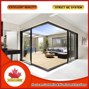 <span class=keywords><strong>Porta</strong></span> <span class=keywords><strong>Scorrevole</strong></span> in Alluminio con Profilo Sottile, Sistema di Porte Scorrevoli in Alluminio Sovrapposto, Porte Scorrevoli in Vetro in Alluminio - Product Image 6