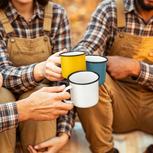 Tasse à café et à thé portable pour le camping en plein air avec poignée en métal, ustensile de cuisine - Product Image 4