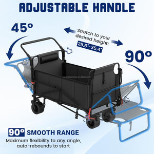 Chariot pliant 2-en-1 grand format pour pique-nique et voyage en extérieur, lit de camping et fourgonnette de camping pliables à double usage pour le rangement - Product Image 6