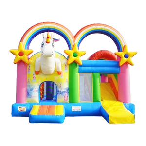 Çocuklar için Ticari Sınıf Dış Mekan Küçük Şişme Kale Oyun Parkı Kaydıraklı Kombinasyon - Product Image 3