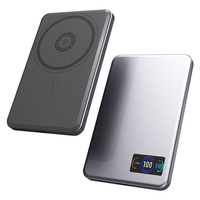 Power Bank Magnetik Nirkabel 5000mah/10000mah Kapasitas Tinggi dengan Port Type-C 20W/15W untuk Ponsel dan Jam Tangan Pintar
