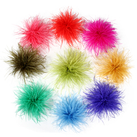 Barrette à cheveux en gros multi-usage, broche délicate en plumes d'autruche, fleur, pince à cheveux pour robe, chapeau, écharpe, ornement capillaire de mariée