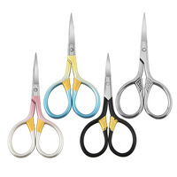 Ciseaux de beauté colorés en acier inoxydable de haute qualité, ciseaux de précision pour la coupe des poils du visage, pour les sourcils, les ongles, les salons de beauté