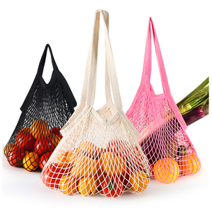 Bán buôn xách tay sinh thái thân thiện hàng tạp hóa Net sản xuất túi thị trường Rau Trái Cây tái sử dụng Crochet bông lưới mua sắm túi - Product Image 5