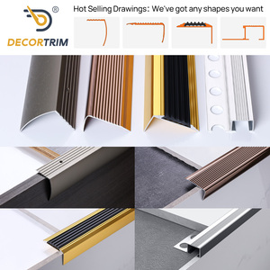 DECORTRIM OEM/ODM diseño moderno aleación de aluminio Flexible antideslizante resistente al agua duradero Borde de <span class=keywords><strong>escalera</strong></span> <span class=keywords><strong>protector</strong></span> de nariz - Product Image 6