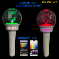 Bâton lumineux LED personnalisable pour fans Kpop, contrôleur sans fil DMX compatible avec l'application, couverture 600M, lettrage ajouré