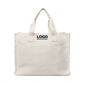 Square 16Oz Heavy Duty Two Pack Option <b>Sling</b> <b>Shoulder</b> Tote Canvas Shopping Bag Women Handbags - Product Image 1