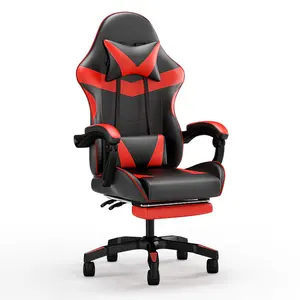 DJY-01 hoher Rücken komfortabler ergonomischer Sitz Rennstil verstellbar drehbarer schwarzer Leder PC-Büro-Gaming-Sessel