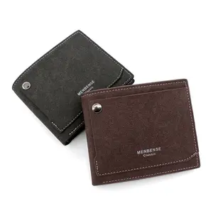 럭셔리 패션 남성 지갑 이국적인 트림 세련된 남성 지갑 대비 스티치 양각 클래식 지퍼 실용적인 지갑