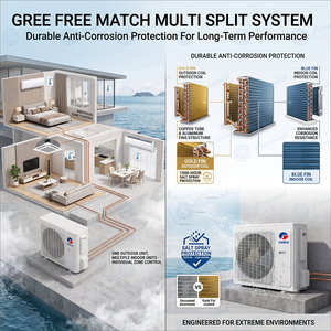 Climatisation Multi-Split <span class=keywords><strong>GREE</strong></span> A+++ 18000-42000 Btu R32 220V 50Hz pour Projet Économie d'Énergie France - Product Image 5