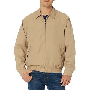 Chaqueta ligera con cuello extendido para hombre, chaqueta frontal con cremallera para gimnasio, con bolsillos Welt, chaquetas de senderismo clásicas para hombre, Kurtka