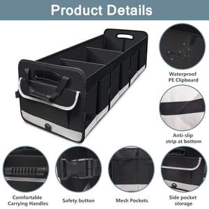 Calcomanía con logotipo de <span class=keywords><strong>coche</strong></span>, organizador de almacenamiento para maletero, asiento trasero, <span class=keywords><strong>cofre</strong></span> de juguete para <span class=keywords><strong>coche</strong></span> con solución de almacenamiento eficiente - Product Image 3