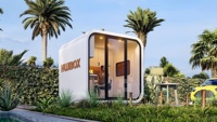 Villa de luxe en forme de capsule, préfabriquée, modulaire, portable, cabine, mini-maison, conteneur de couchage, appartement en capsule