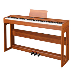 Piano numérique Glarry 88 touches, clavier lesté, support en bois, interface MIDI, fixation au sol, pour la pratique à domicile - Product Image 1