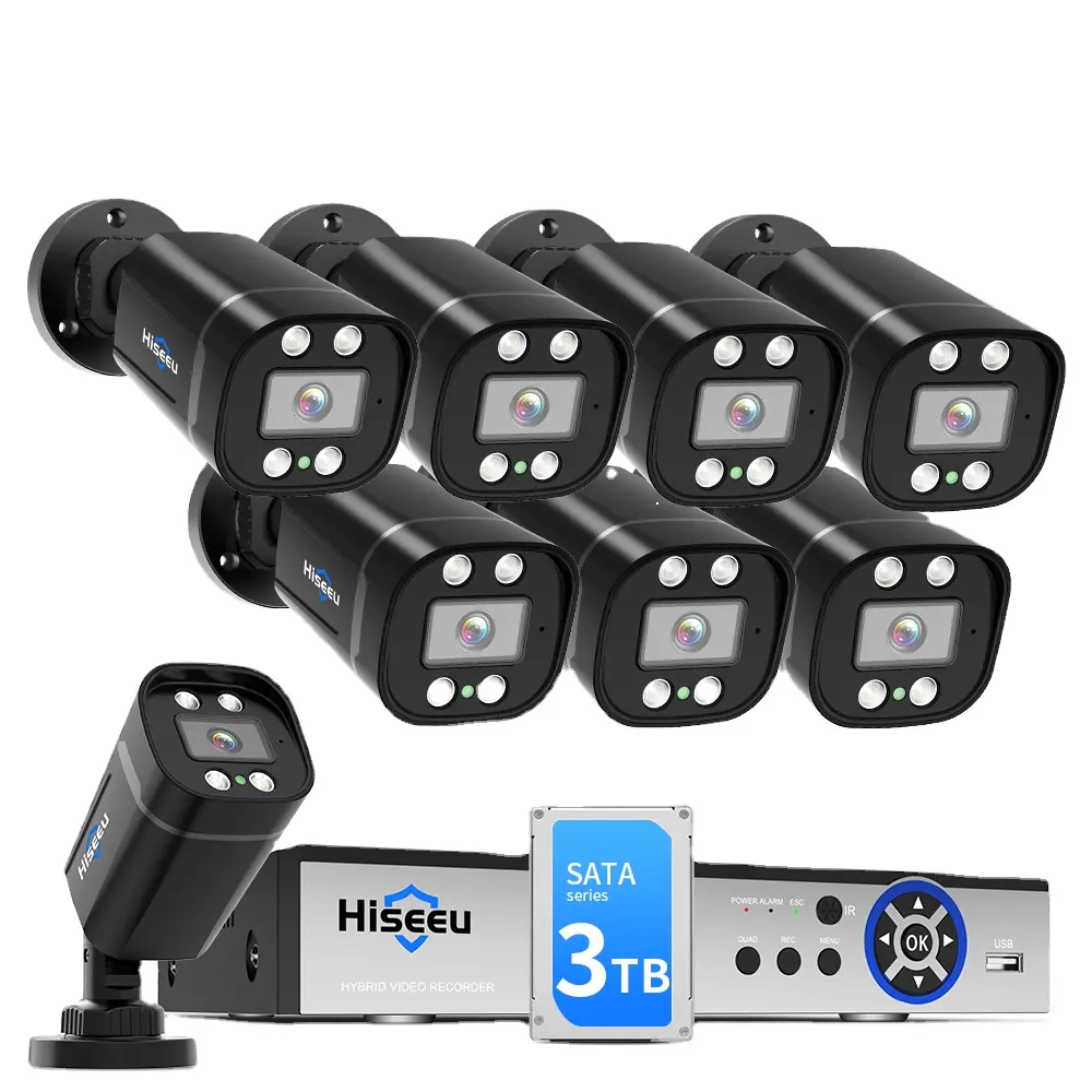 Комплект охранных камер 4K AHD DVR, система видеонаблюдения, система видеонаблюдения, наружная камера 1080P, 5MP, 2MP, 4CH, 8CH, видеонаблюдение, 4 канала, H.265