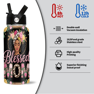 <span class=keywords><strong>Taza</strong></span> de Viaje Personalizada con Estampado para el Día de la <span class=keywords><strong>Madre</strong></span>, Botella de Agua Aislada de Acero Inoxidable de Boca Ancha de 32 oz - Product Image 3