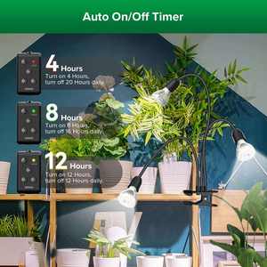 3-Head Clip-On <b>LED</b> Grow <b>Light</b> Full Spectrum Adjustable Timer For Indoor Plant Growth Flowering - Product Image 2