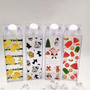 Creative Design 1000Ml <b>Large</b> Bpa Free Clear Plastic Milk Carton Water Bottle <b>With</b> Custom Printing - Product Image 6