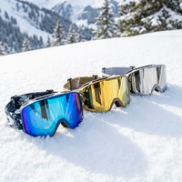 Lunettes de ski unisexes TEMPUS Fashion Custom OEM avec anti-buée et sangles magnétiques, lentilles interchangeables, lunettes de sport