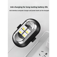 Lumière d'avion télécommandée sans fil, lumière stroboscopique pour voiture, lumière de navigation LED colorée, rechargeable par USB, étanche