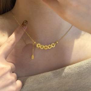 S925 Pure Silver Abacus Necklace Clouds New Chinese Style Light <b>Jewelry</b> Versatile Collarbone Chain <b>Simple</b> Personality Auspicious - Product Image 5