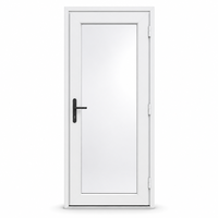 Porte à battant simple en PVC blanc, ouverture vers l'intérieur, pour maison, villa, projets de construction résidentielle